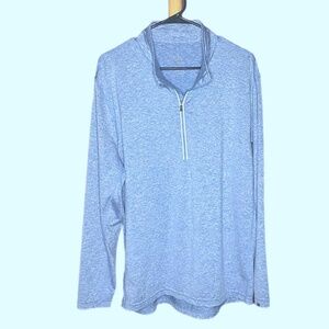 1764 1/4 Zip Long Sleeve Golf Blue Pullover Sz L‎
